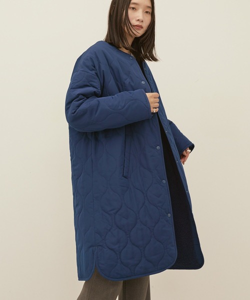 AMERICAN HOLIC（アメリカンホリック）の「あったかリバーシブルキルティングコート（その他アウター・レディース・ブラック/ネイビー/オフホワイト・M/L）」の16枚目の写真