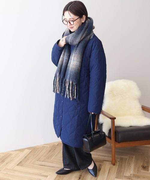 AMERICAN HOLIC（アメリカンホリック）の「あったかリバーシブルキルティングコート（その他アウター・レディース・ブラック/ネイビー/オフホワイト・M/L）」の20枚目の写真