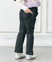 apres les cours | 【ジュニア対応】裏起毛ハート・お花ポケットフレアきゅんパンツ(その他パンツ)