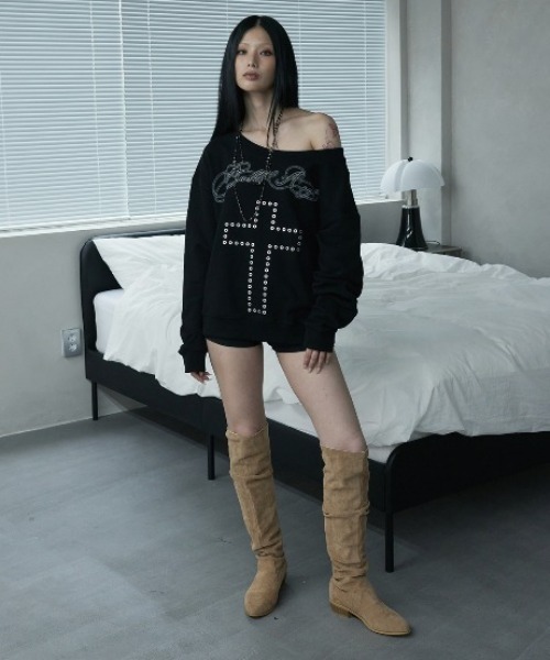 A'GEM/9 × .kom 『NIIER NOR/ニアノア』 BA-CROSS OFF-SHOULDER