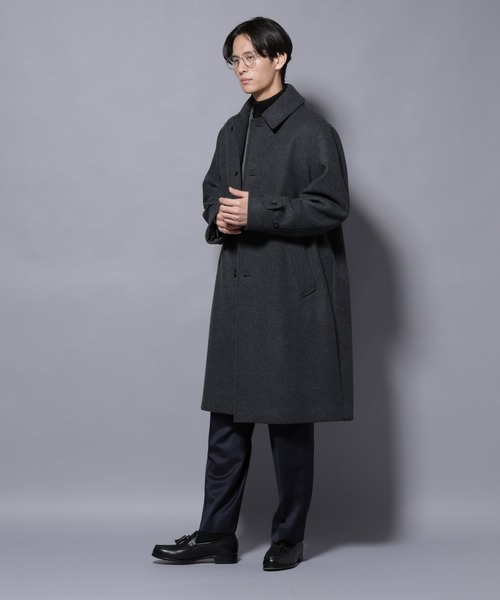 NANO universe（ナノユニバース）の「ウールカシミヤメルトンシングルコート（その他アウター・メンズ・ネイビー/ブラウン/チャコール/ベージュ系その他4・S/M/L）」の16枚目の写真