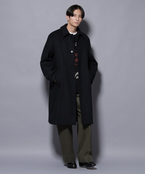 ウールカシミヤメルトンシングルコート（その他アウター）｜NANO