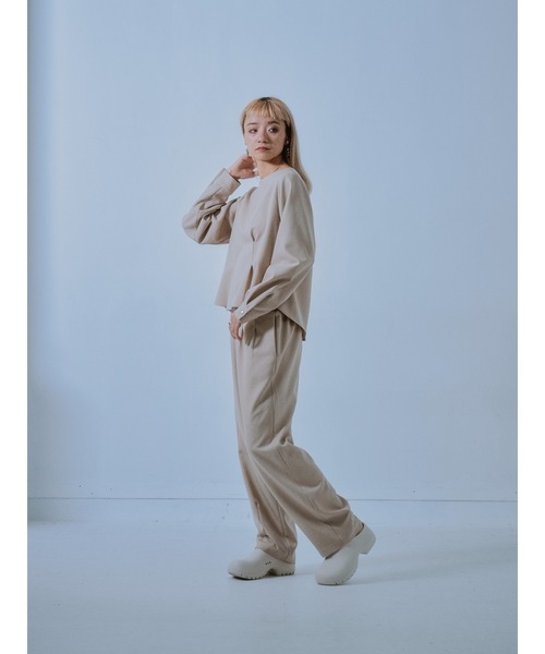 TEVALT（ヴァレット）の「ウエストタックウールライクツイルトップス（その他トップス・レディース・ライトベージュ/ブラック/グレー・38）」の7枚目の写真