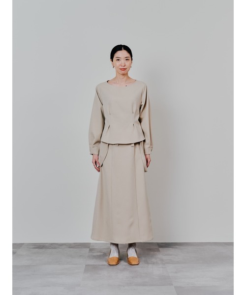 TEVALT（ヴァレット）の「ウエストタックウールライクツイルトップス（その他トップス・レディース・ライトベージュ/ブラック/グレー・38）」の21枚目の写真