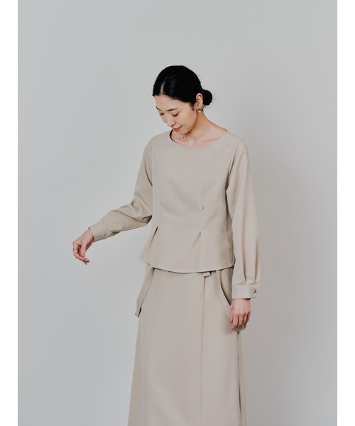 TEVALT（ヴァレット）の「ウエストタックウールライクツイルトップス（その他トップス・レディース・ライトベージュ/ブラック/グレー・38）」の14枚目の写真