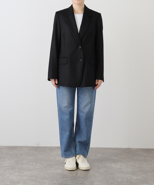 セール】カシミヤ混フラノテーラードジャケット（その他アウター