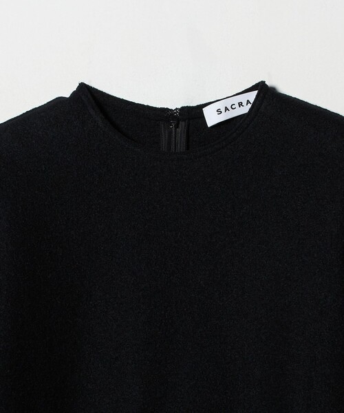 SACRA（サクラ）の「＜SACRA＞アウトシーム プルオーバー ブラウス（シャツ/ブラウス・レディース・オフホワイト/ブラック・38）」の4枚目の写真