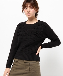 mystic | 【mystic】レース編みフリンジニットプルオーバー(ニット/セーター)