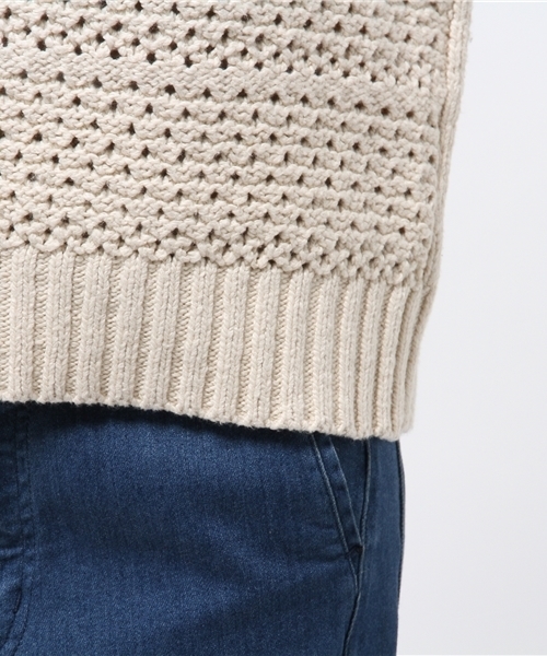 mystic（ミスティック）の「【mystic】レース編みフリンジニットプルオーバー（ニット/セーター・レディース・ブラック/ベージュ/オフホワイト・ﾌﾘ-）」の9枚目の写真