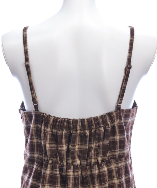 CLEAR BASIC（クリアベーシック）の「【低身長用サイズ有】チェックリボンキャミワンピース[着回し力抜群 ガーリー ロング]≪AW新作≫（ワンピース・レディース・ブラック/ブラウン・F/PF）」の11枚目の写真