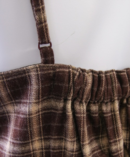 CLEAR BASIC（クリアベーシック）の「【低身長用サイズ有】チェックリボンキャミワンピース[着回し力抜群 ガーリー ロング]≪AW新作≫（ワンピース・レディース・ブラック/ブラウン・F/PF）」の12枚目の写真