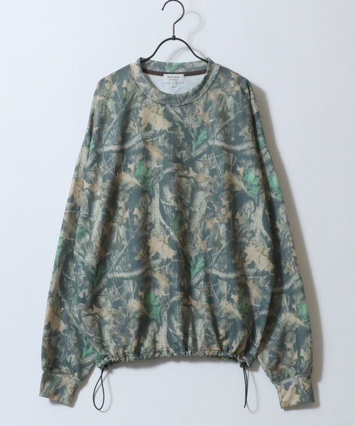 SITRY（シトリー）の「Drawstring Mini French Terry Sweat Shirt/無地 カットデニム カモフラ柄 ドローコード オーバーサイズ ミニ裏毛 トレーナー スウェット レディース メンズ（スウェット・メンズ・グリーン系その他/ブルー系その他/ブラウン系その他/ブラック系その他/スミクロ/オートミール・M/LL/L）」の11枚目の写真