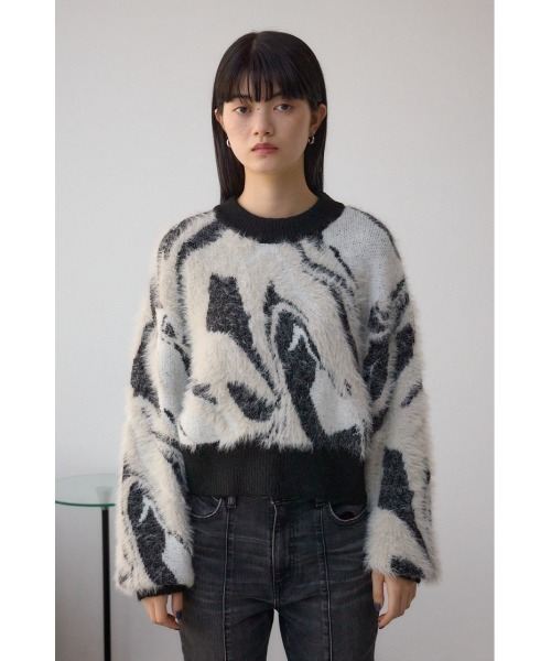 アソートパターンクルーネックニット（ニット/セーター）｜AZUL BY