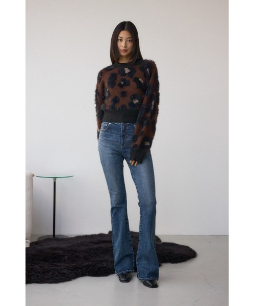 AZUL by moussy(アズールバイマウジー)の「アソートパターンクルーネックニット(ニット/セーター・レディース・ブラウン系その他/ホワイト系その他・FREE)」の17枚目の写真