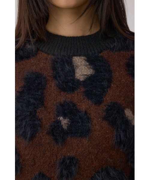 AZUL by moussy(アズールバイマウジー)の「アソートパターンクルーネックニット(ニット/セーター・レディース・ブラウン系その他/ホワイト系その他・FREE)」の21枚目の写真