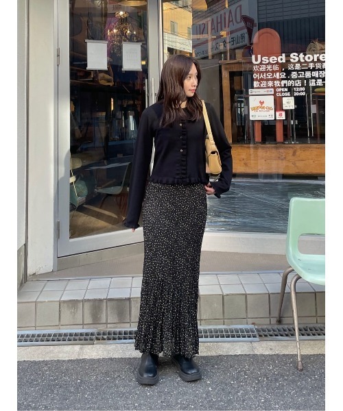 titivate(ティティベイト)の「ワッシャープリントスカート(スカート・レディース・アイボリー/ブラック/ベージュ・M/S/L)」の5枚目の写真
