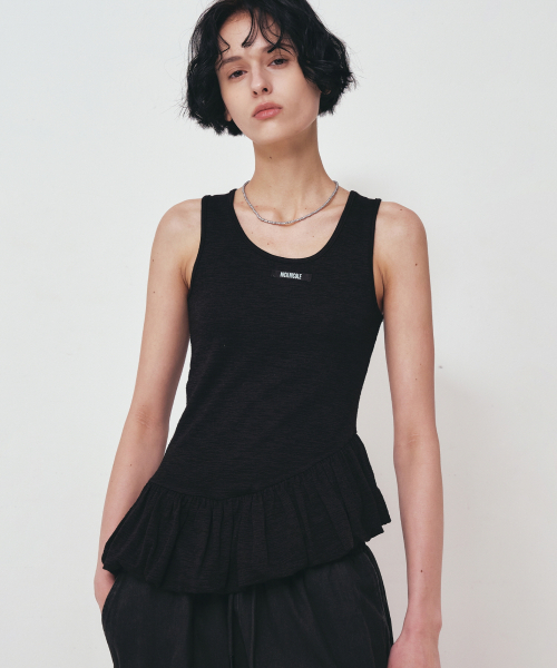 NICK&NICOLE（ニックアンドニコール）の「BALLOON LABEL SLEEVELESS_BLACK（Tシャツ/カットソー・レディース・その他・FREE）」の2枚目の写真