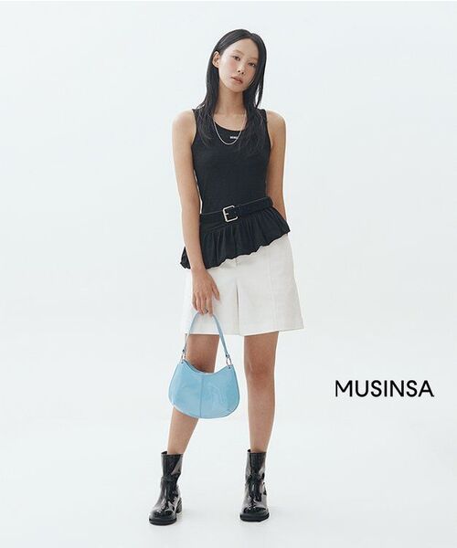 NICK&NICOLE（ニックアンドニコール）の「BALLOON LABEL SLEEVELESS_BLACK（Tシャツ/カットソー・レディース・その他・FREE）」の6枚目の写真