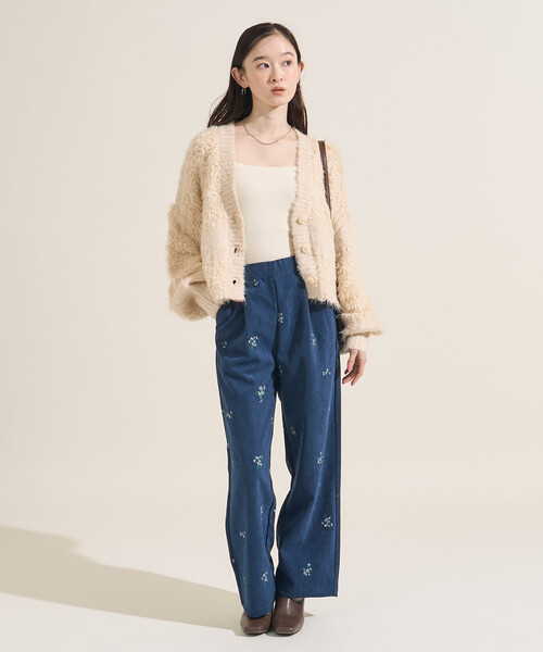 FREAK'S STORE(フリークスストア)の「ミックスヤーン ワントーンニットカーディガン(カーディガン/ボレロ・レディース・ブラック/グレー/オフホワイト・フリ-)」の13枚目の写真
