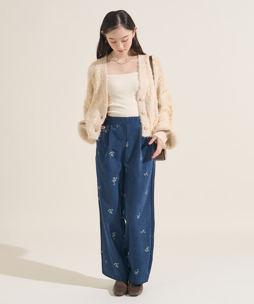 FREAK'S STORE(フリークスストア)の「ミックスヤーン ワントーンニットカーディガン(カーディガン/ボレロ・レディース・ブラック/グレー/オフホワイト・フリ-)」の17枚目の写真