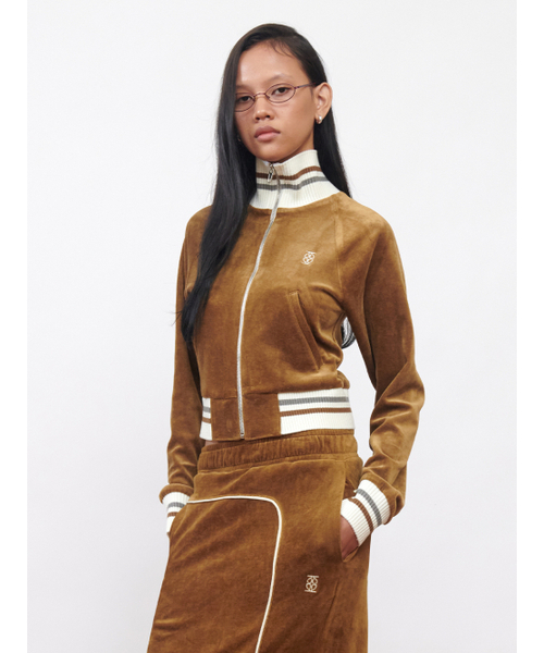 Kijun(キジュン)の「Velour Track Jacket Brown(ナイロンジャケット・レディース・その他・MEDIUM/LARGE)」の2枚目の写真