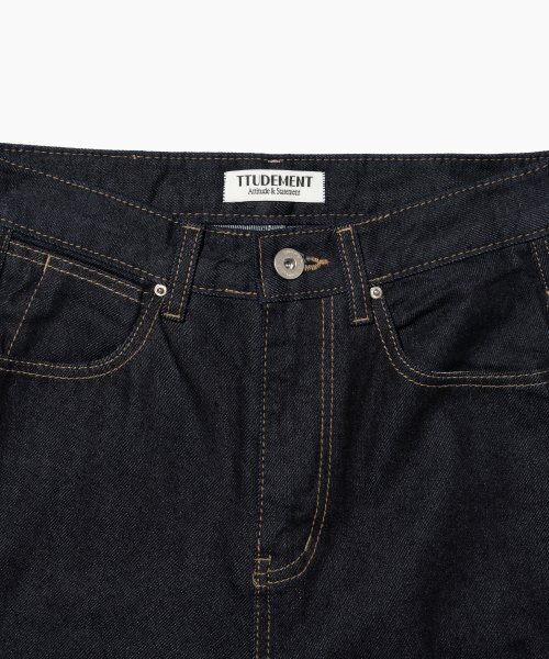 TTUDEMENT(トュードメント)の「STRAIGHT DENIM PANTS INDIGO(デニムパンツ・レディース・その他・SMALL/MEDIUM)」の4枚目の写真