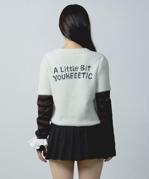 YOUHEE(ユヒ)の「YOUHEETIC LAYERED KNIT IVORY(ニット/セーター・レディース・その他・FREE)」の2枚目の写真