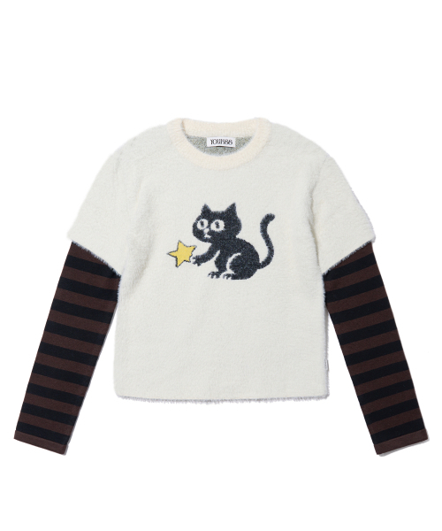 YOUHEE(ユヒ)の「YOUHEETIC LAYERED KNIT IVORY(ニット/セーター・レディース・その他・FREE)」の3枚目の写真