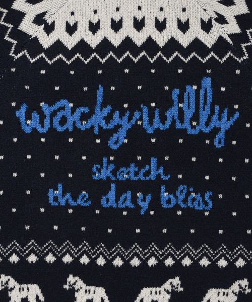 Wacky WiLLy(ワッキーウィリー)の「ウィメンズノルディックパターンフードカーディガンネイビー(カーディガン/ボレロ・レディース・その他・F)」の8枚目の写真
