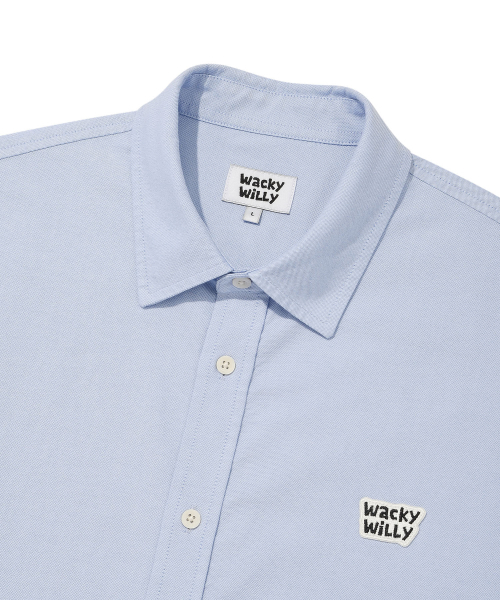 Wacky WiLLy(ワッキーウィリー)の「ワッペンオックスフォード半袖シャツブルー(シャツ/ブラウス・レディース・その他・X-LARGE/SMALL/MEDIUM/LARGE)」の4枚目の写真