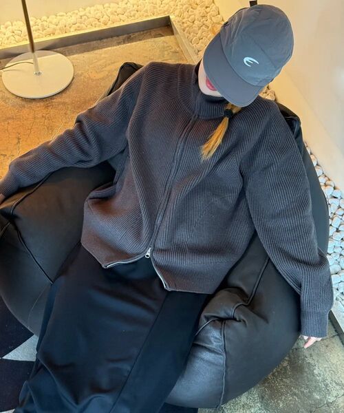 XERO（ゼロ）の「ハーフジップクロップカーディガン [チャコール]（カーディガン/ボレロ・レディース・その他・MEDIUM/LARGE）」の12枚目の写真
