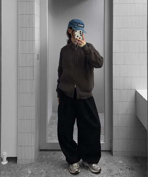 XERO（ゼロ）の「ハーフジップクロップカーディガン [チャコール]（カーディガン/ボレロ・レディース・その他・MEDIUM/LARGE）」の4枚目の写真