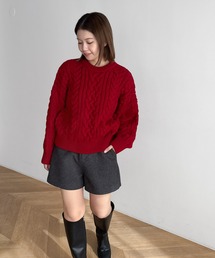 CANAL JEAN | El mar　ケーブルクルーニット(ニット/セーター)