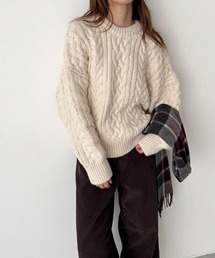 CANAL JEAN | El mar　ケーブルクルーニット(ニット/セーター)