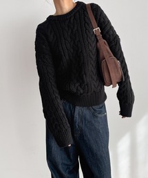 CANAL JEAN | El mar　ケーブルクルーニット(ニット/セーター)