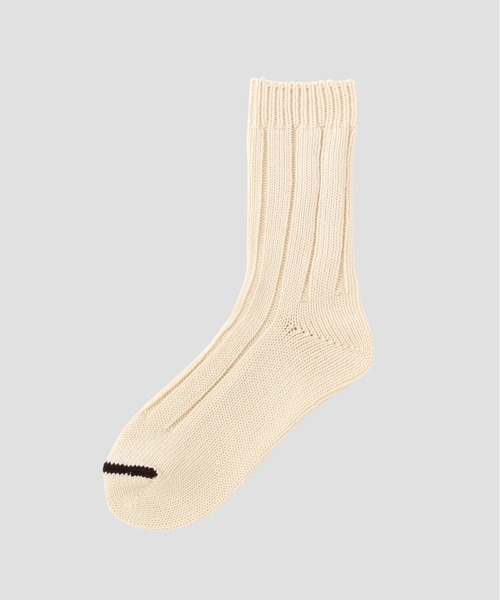MHL.（エムエイチエル）の「WIDE RIB COTTON SOCKS（ソックス/靴下・レディース・ホワイト系その他2/ブラック/ブルー系その他4・FREE）」の2枚目の写真