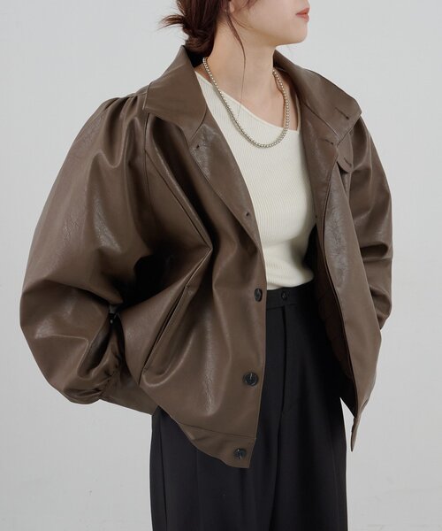 SHENERY（シーナリー）の「フェイクレザーブルゾン（ブルゾン）」 - WEAR