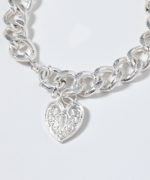JEANASIS（ジーナシス）の「【シルバー925プレーティング】ハートチェーンブレス/632664（ブレスレット・レディース・ゴールド/シルバー・FREE）」の6枚目の写真