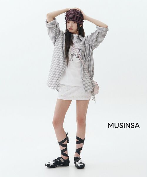 YOUHEE(ユヒ)の「SHEEP PATTERN SKIRT WHITE(スカート・レディース・その他・FREE)」の7枚目の写真