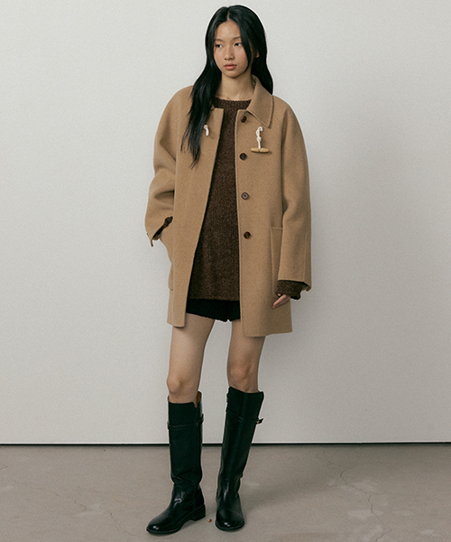 LINGSEOUL（リングソウル）の「handmade half toggle coat-camel（チェスターコート・レディース・キャメル・FREE）」の2枚目の写真