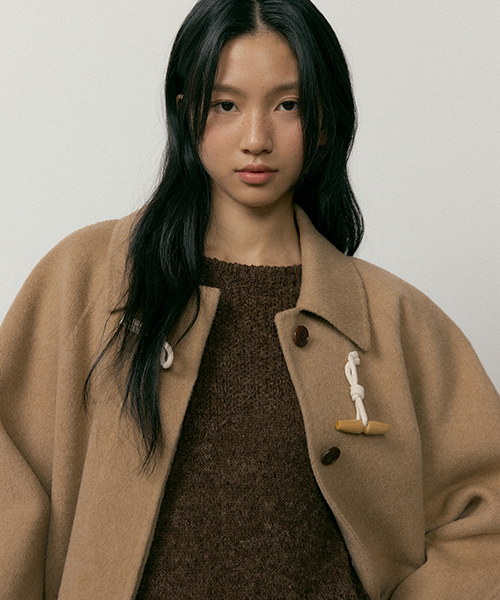 LINGSEOUL（リングソウル）の「handmade half toggle coat-camel（チェスターコート・レディース・キャメル・FREE）」の3枚目の写真