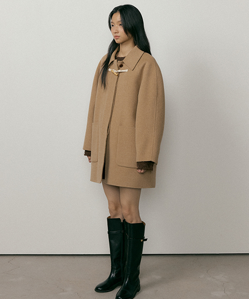 LINGSEOUL（リングソウル）の「handmade half toggle coat-camel（チェスターコート・レディース・キャメル・FREE）」の4枚目の写真