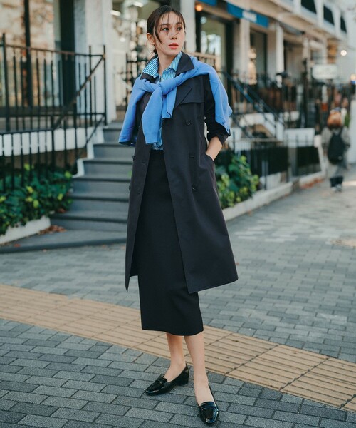 UNFILO（アンフィーロ）の「【セレモニー】BEAUTY FORM KNIT ペプラムセットアップ（セットアップ・レディース・ベージュ系/ネイビー系/ブラック系・X-LARGE）」の4枚目の写真