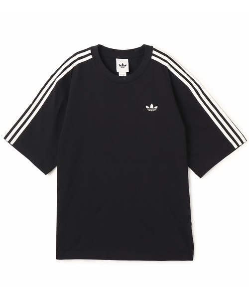adidas(アディダス)の「adidas ADICOLOR 3-STRIPES OVERSIZED TEE / アディダス アディカラー 3 ストライプ オーバーサイズ ティー(Tシャツ/カットソー・メンズ・ブラック・XXL/XL/L/M/S)」の4枚目の写真