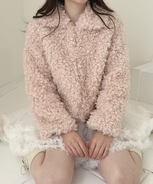 frunco（フランコ）の「プードルファージャケット（ブルゾン・レディース・ホワイト/ピンク・MEDIUM）」の18枚目の写真