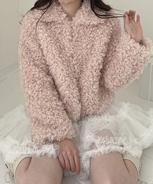 frunco（フランコ）の「プードルファージャケット（ブルゾン・レディース・ホワイト/ピンク・MEDIUM）」の21枚目の写真