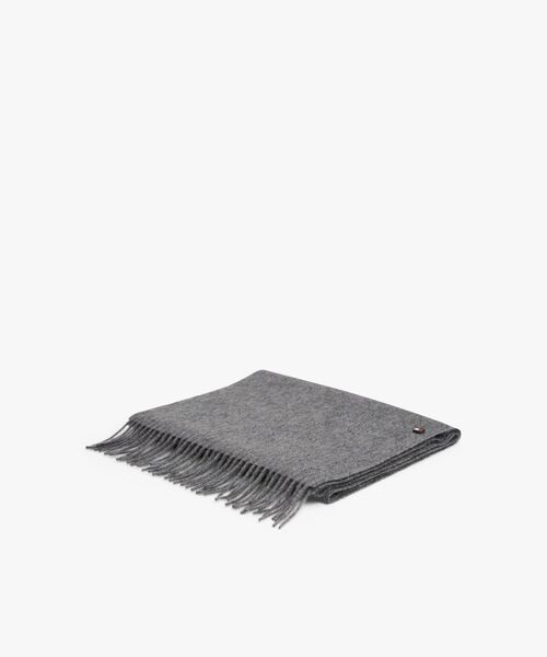 TOMMY HILFIGER(トミーヒルフィガー)の「フラッグカシミヤマフラー(マフラー・メンズ・ブラック/グレー・FREE)」の4枚目の写真