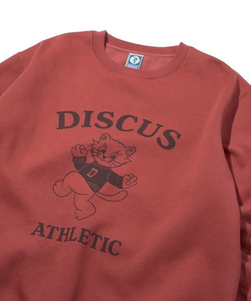 DISCUS ATHLETIC(ディスカス アスレチック)の「起毛レギュラーフィットネコスウェットシャツブリックレッド(スウェット・レディース・その他・XX-LARGE/LARGE/MEDIUM/SMALL/X-LARGE)」の3枚目の写真