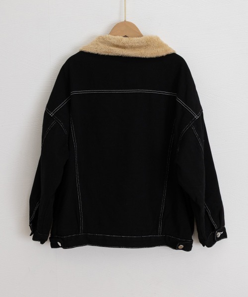 Miniministore(ミニミニストア)の「裏ファーデニムジャケットステッチブルゾン(デニムジャケット・レディース・ブラック・FREE)」の21枚目の写真