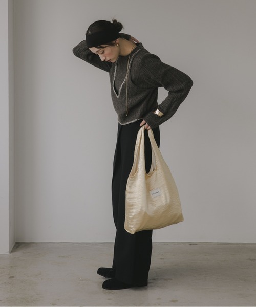 210nouve（トゥージュヌーブ）の「ビスチェ レイヤード風 ニットプルオーバー（ニット/セーター・レディース・ネイビー/チャコールグレー/グレー/ブラウン・FREE）」の22枚目の写真